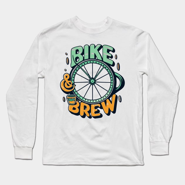 Bike and Brew Long Sleeve T-Shirt by nefuku